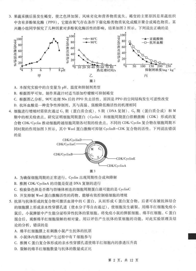 重庆市第八中学2025届高三5月适应性月考卷（八）生物_2025年5月_250528重庆市第八中学2025届高三5月适应性月考卷（八）（全科）