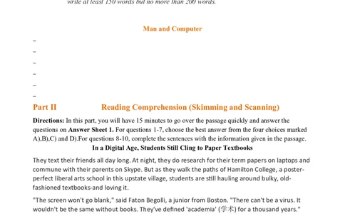 2012年12月英语六级真题(3)_英语四六级整合_英语四六级真题版本二此版为主此文件夹会持续更新_六级真题_1.六级真题+答案解析+听力音频_2012年12月CET6_02、真题Word版