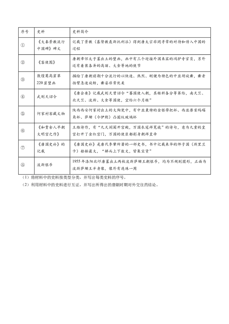 专题17史学研究（原卷卷）_近10年高考真题汇编（必刷）_十年（2014-2024）高考历史真题分项汇编（全国通用）_2023年高考真题和模拟题历史分项汇编（全国通用）