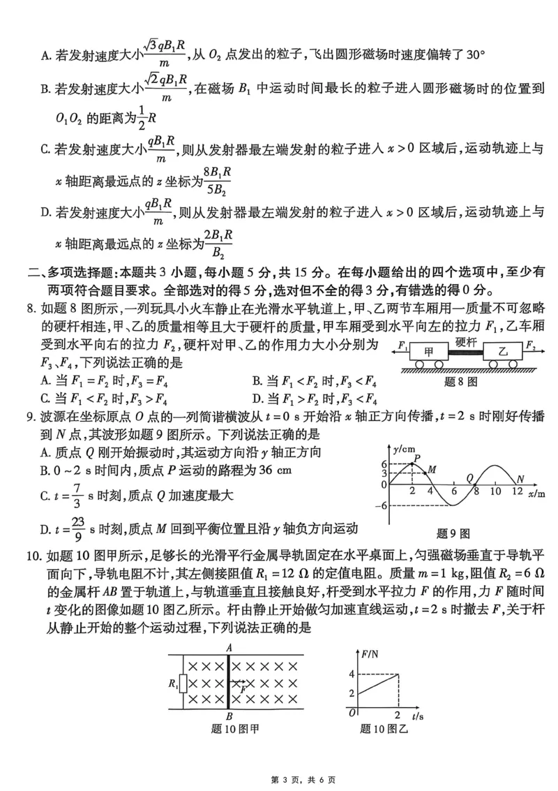 重庆市南开中学高2025届高三第八次质量检测物理_2025年5月_250510重庆市南开中学高2025届高三第八次质量检测（全科）_重庆市南开中学高2025届高三第八次质量检测物理
