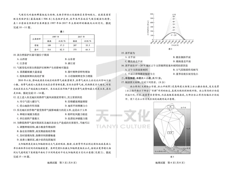 地理皖豫联盟高三一联试卷(1)_2023年10月_0210月合集_2024届安徽省天一皖豫名校联盟高三上学期第一次大联考_2024届安徽省天一皖豫名校联盟高三上学期第一次大联考地理