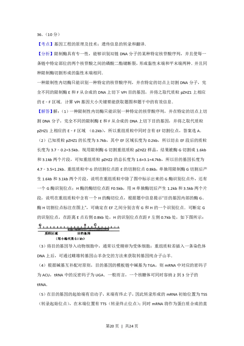 2012年高考生物试卷（上海）（解析卷）_生物历年高考真题_新&middot;PDF版2008-2025&middot;高考生物真题_生物（按试卷类型分类）2008-2025_自主命题卷&middot;生物（2008-2025）_上海自主命题&middot;生物（2008-2022）