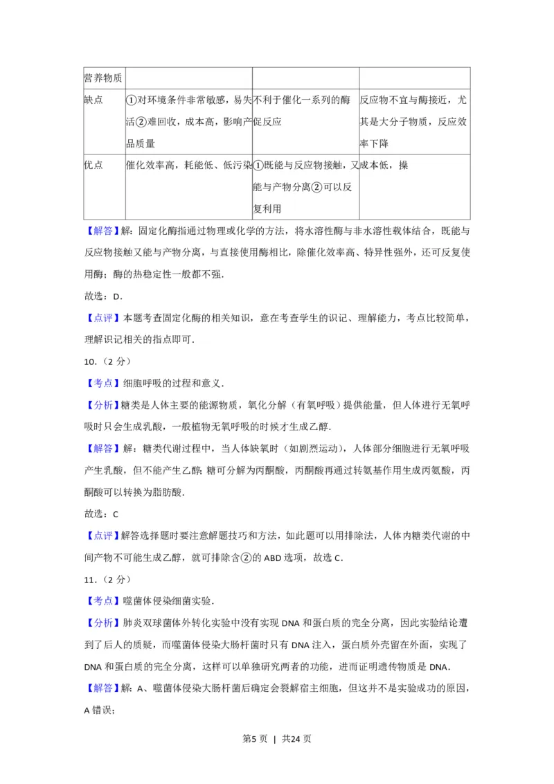2012年高考生物试卷（上海）（解析卷）_生物历年高考真题_新&middot;PDF版2008-2025&middot;高考生物真题_生物（按试卷类型分类）2008-2025_自主命题卷&middot;生物（2008-2025）_上海自主命题&middot;生物（2008-2022）