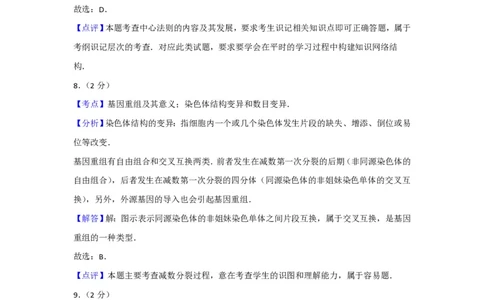 2012年高考生物试卷（上海）（解析卷）_生物历年高考真题_新&middot;PDF版2008-2025&middot;高考生物真题_生物（按试卷类型分类）2008-2025_自主命题卷&middot;生物（2008-2025）_上海自主命题&middot;生物（2008-2022）