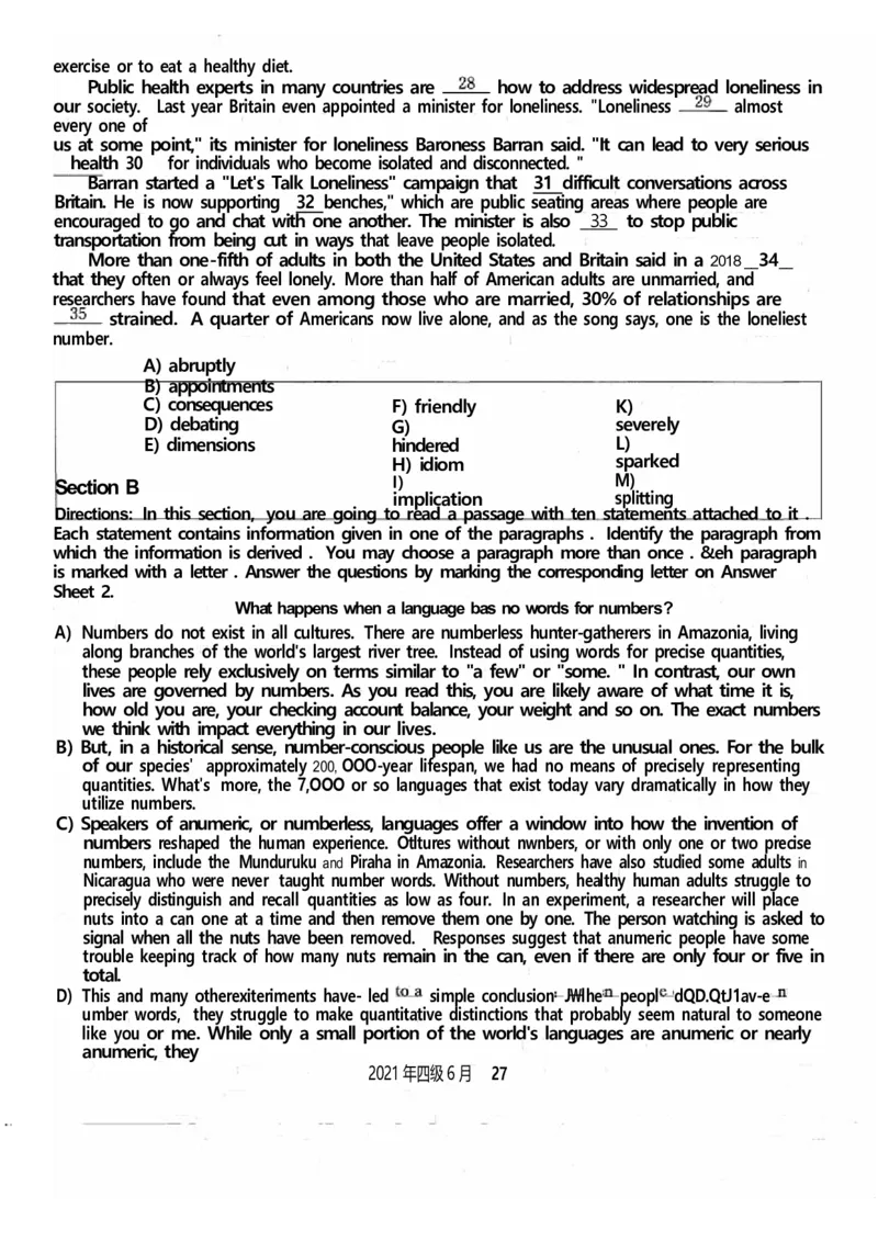 2021.06四级真题第2套_英语四六级整合_英语四六级真题版本二此版为主此文件夹会持续更新_四级真题_1.四级真题+答案解析+听力音频(1989-2025)_12014-2022年(真题-解析-听力=已完结)