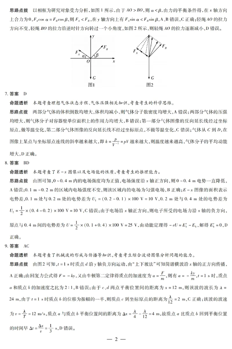 天一四省联考2026届高三上学期1月月考物理答案(1)_2026年1月_260113天一小高考2026届高三（上）四省1月联考_天一四省联考2026届高三上学期1月月考物理试题+答案