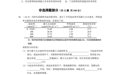 2013年高考生物试卷（浙江）（空白卷）_生物历年高考真题_新&middot;Word版2008-2025&middot;高考生物真题_生物（按年份分类）2008-2025_2013&middot;高考生物真题