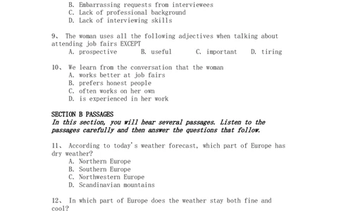 2013年英语专业四级考试真题及答案_2025专四专八真题及备考资料_2009-2024专四真题+备考资料_历年2009-2023专四真题及答案PDF_专四老题型