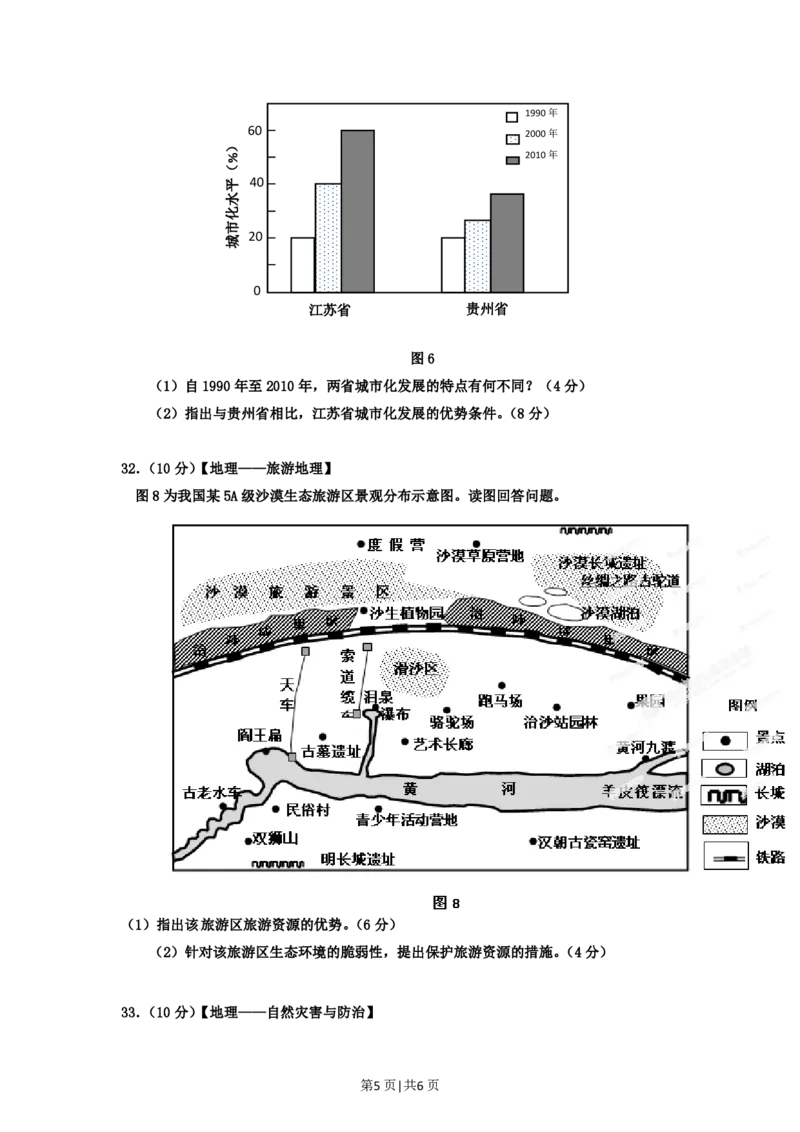 2012年高考地理试卷（山东）（空白卷）_地理历年高考真题_新&middot;PDF版2008-2025&middot;高考地理真题_地理（按年份分类）2008-2025_2012&middot;地理高考真题