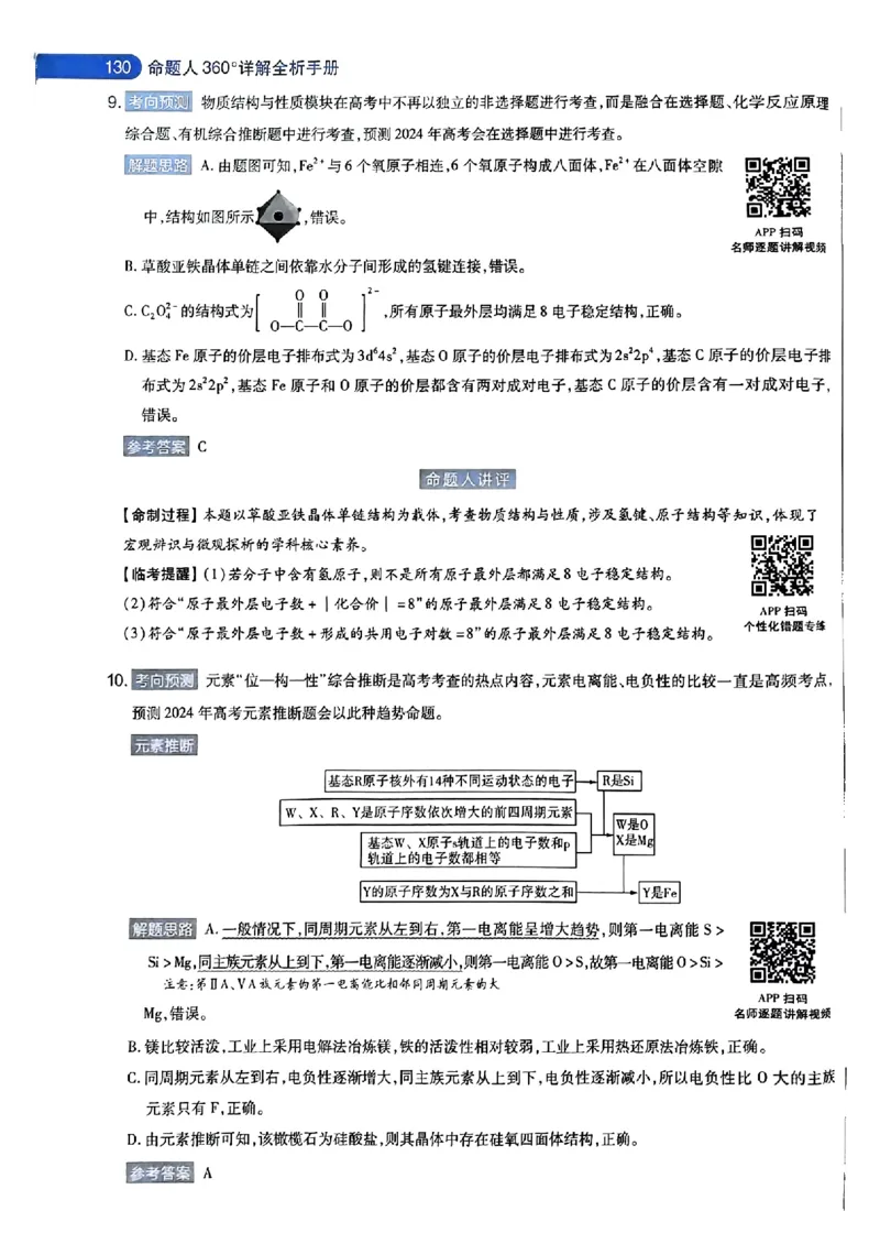 化学AB答案_2024高考押题卷_12024天星全系列_@@@天星临考押题密卷汇总重复_2024年tx高考临考押题密卷安徽专版_答案