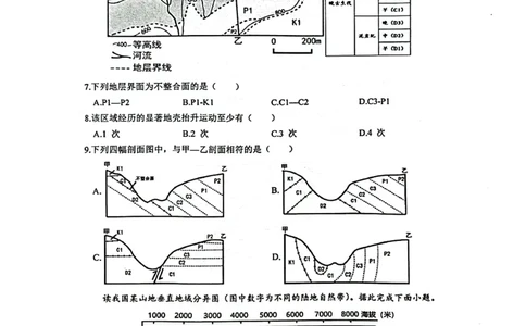 南京六校联合体高三上(8月调研)-地理试题+答案(1)_2023年9月_029月合集_2024届江苏省南京六校联合体高三上学期8月调研