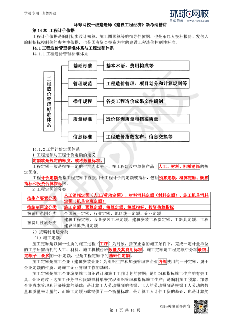22.第22讲-第14章工程计价依据_2026年一级建造师_2026年一建经济_2025年一建经济SVIP_02-基础精讲✿高端面授✿深度强化_21-经济《考点精讲班》张涌、胡安然HQ推荐_胡安然_讲义