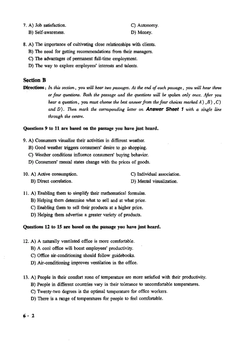2020.12六级真题第2套可复制可搜索，打印首选_英语四六级整合_英语四六级真题版本二此版为主此文件夹会持续更新_六级真题_1.六级真题+答案解析+听力音频_2020年12月CET6