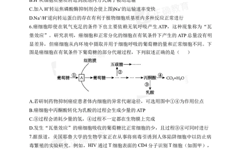 四月生物每周好题精选（第1周）_2024高考押题卷_152024其他平台全系列_资料2024版（名校︱机构）备考押题资料_（冲刺高考）正确云&middot;四月每周好题精选（第1周）