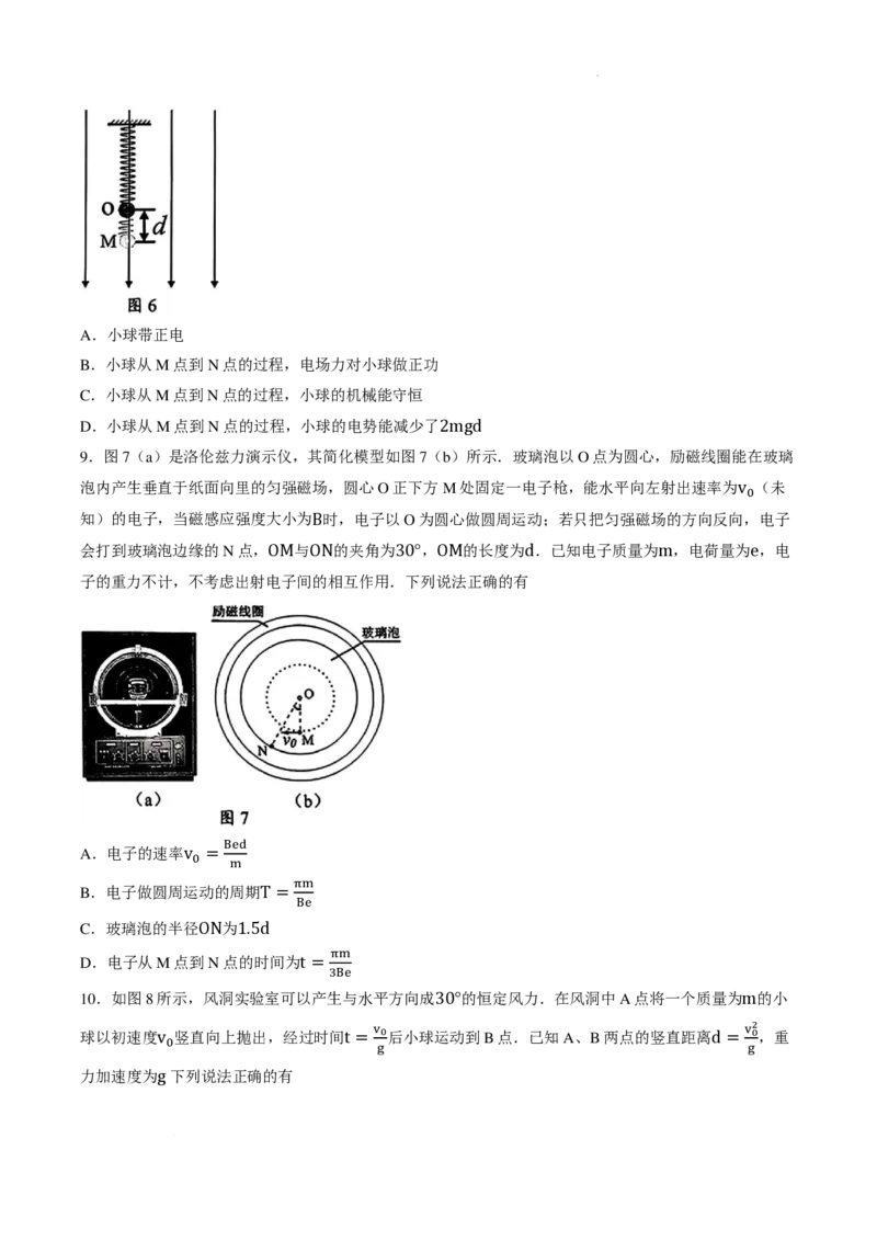 广东省大湾区普通高中2026届高三上学期联合模拟考试（一）物理试题（含答案）(1)_2026年1月_260128广东省大湾区2026届普通高中毕业年级高三年级联合模拟考试（一）（全科）