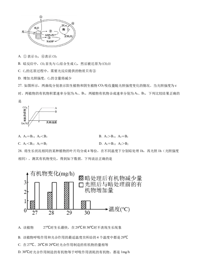 山西省大同市第一中学校2023-2024学年高三上学期10月月考生物试题Word版无答案(1)_2023年10月_0210月合集_2024届山西省大同市第一中学校高三上学期10月月考