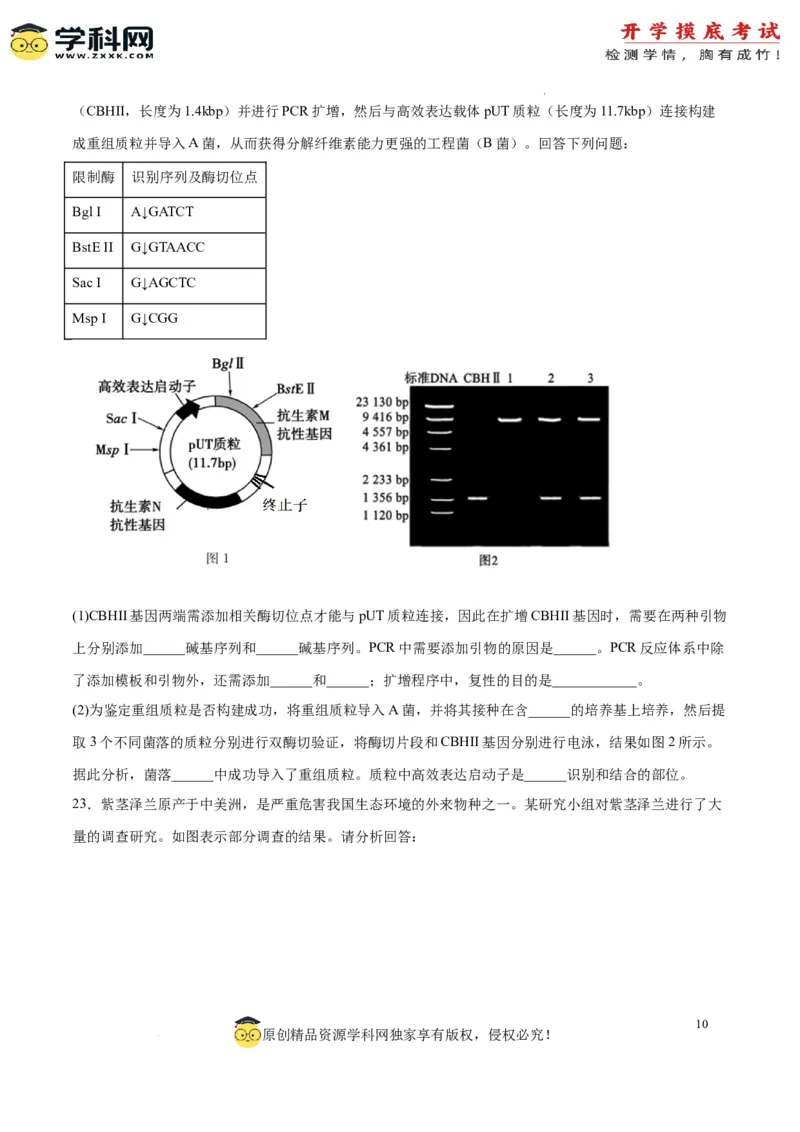生物（辽宁卷）（考试版）_2024届新高三开学摸底考试卷_生物-2024届新高三开学摸底考试卷_生物-2024届新高三开学摸底考试卷（辽宁卷）
