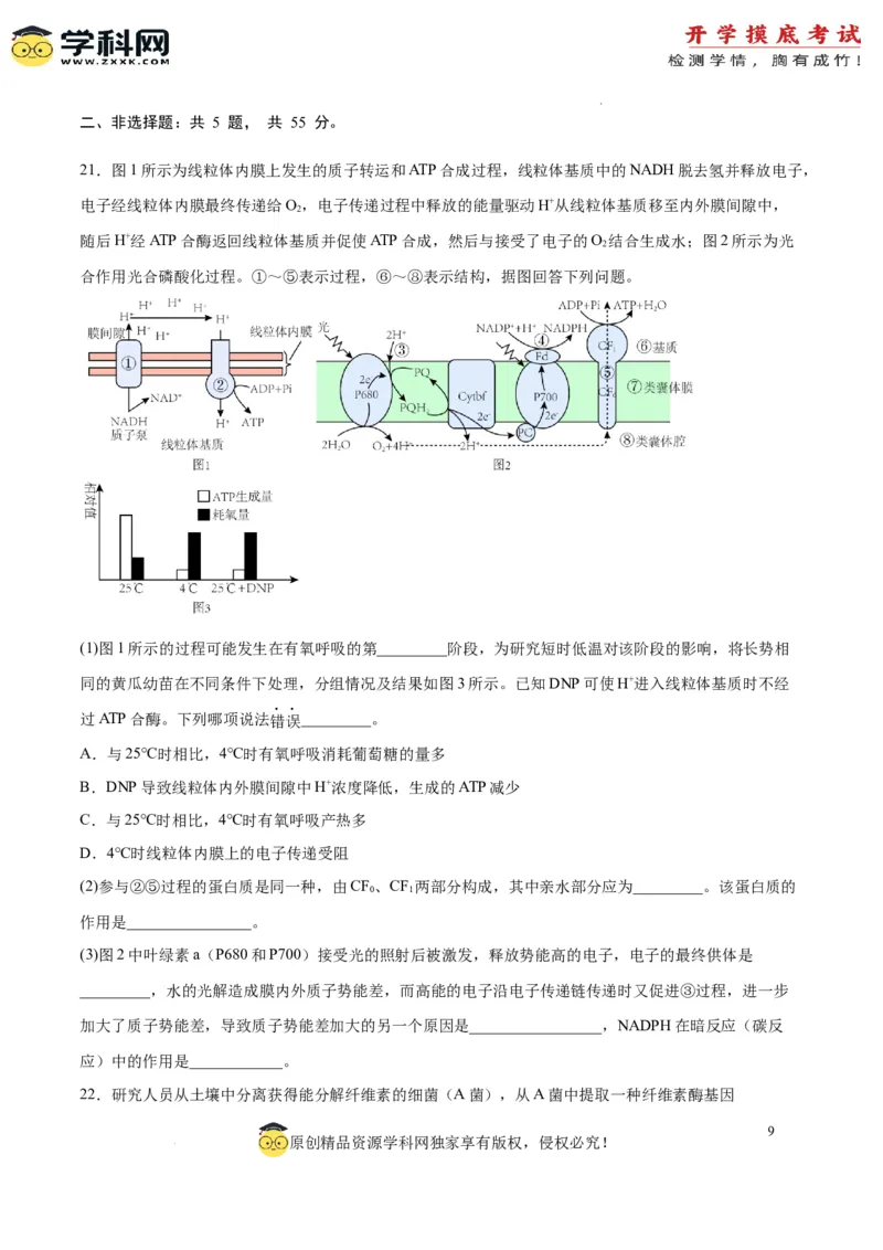 生物（辽宁卷）（考试版）_2024届新高三开学摸底考试卷_生物-2024届新高三开学摸底考试卷_生物-2024届新高三开学摸底考试卷（辽宁卷）