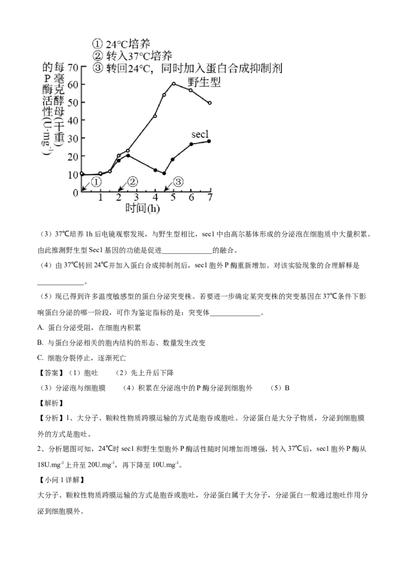 山东省德州市禹城市综合高中2023-2024学年高三10月月考考生物试题word版含解析(1)_2023年10月_0210月合集_2024届山东省德州市禹城市综合高中高三10月月考