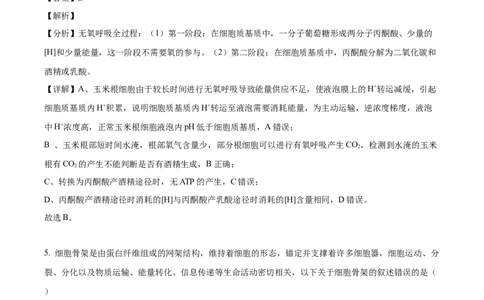 山东省德州市禹城市综合高中2023-2024学年高三10月月考考生物试题word版含解析(1)_2023年10月_0210月合集_2024届山东省德州市禹城市综合高中高三10月月考