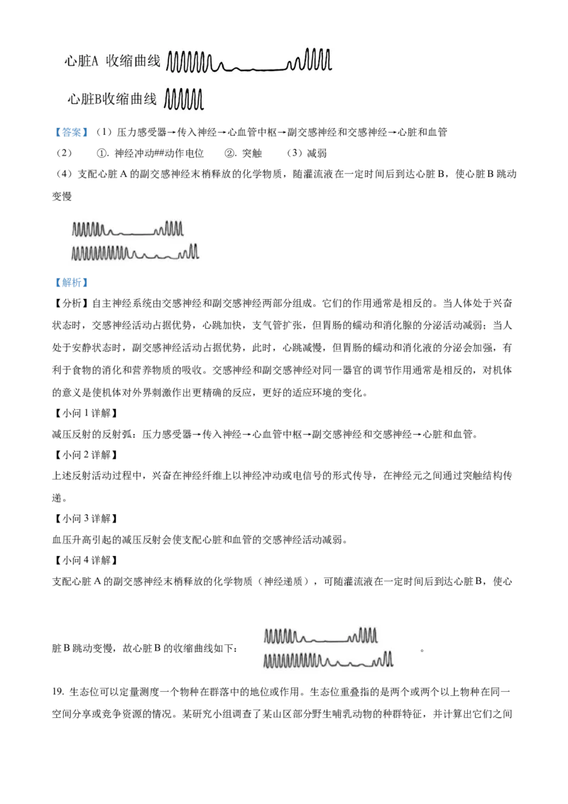 2024年新课标甘肃高考生物试卷（解析版）_高考真题全网收集_生物学_2024年新高考甘肃卷生物高考真题解析（参考版）