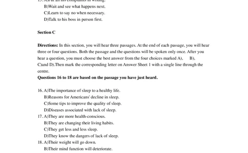 2016年6月大学英语四级第1套真题_英语四六级整合_英语四六级真题版本二此版为主此文件夹会持续更新_四级真题_1.四级真题+答案解析+听力音频(1989-2025)_2016年_2016年06月CET4