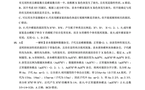 重庆外国语学校高2026届高三（上）10月月考（三）生物答案_2025年10月_251016重庆实验外国语学校2025-2026学年度（上）高2026届10月月考（三）（全科）