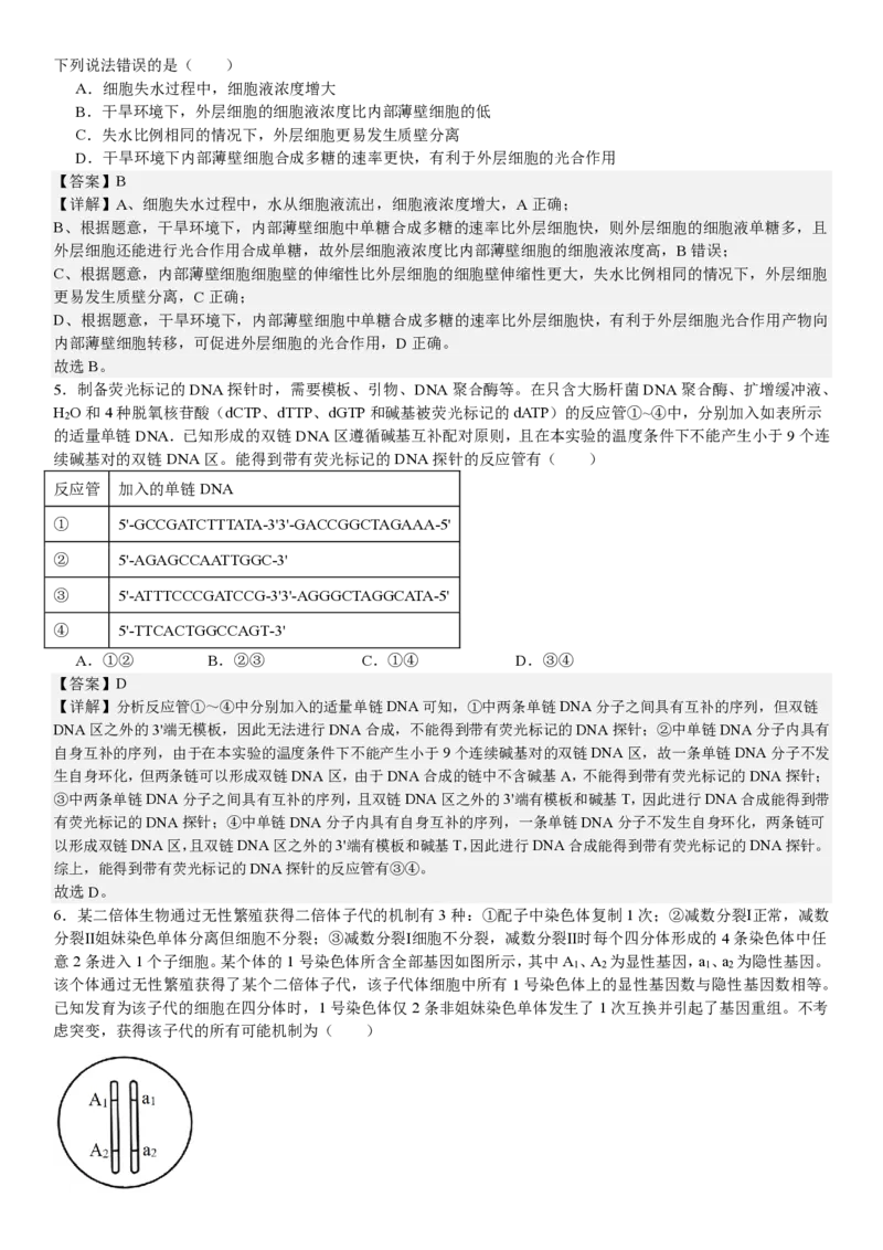 山东生物-答案-p_近10年高考真题汇编（必刷）_2024年高考真题_高考真题（截止6.29）_山东卷副科（6科全）