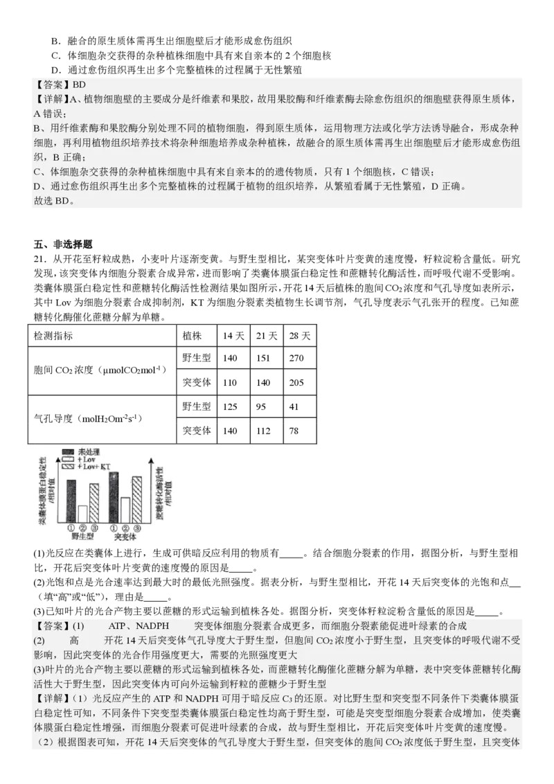 山东生物-答案-p_近10年高考真题汇编（必刷）_2024年高考真题_高考真题（截止6.29）_山东卷副科（6科全）