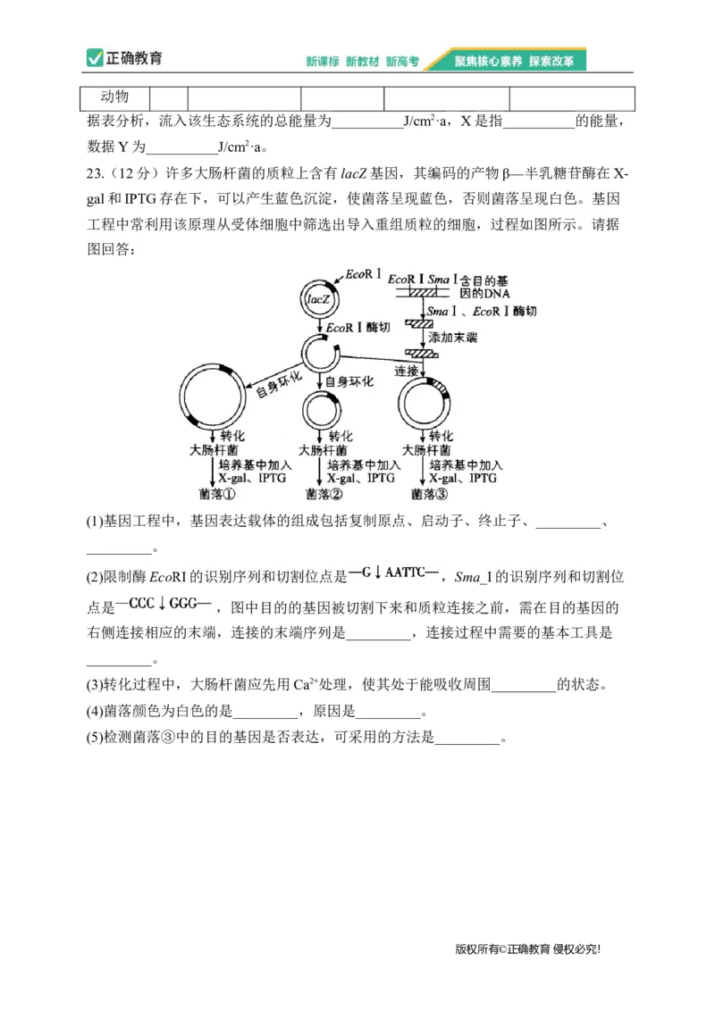 2023届新高考生物金榜猜题卷河北专版_2023高考押题卷_正确教育金榜猜题卷_（新高考）正确教育丨金榜猜题卷_新高考生物