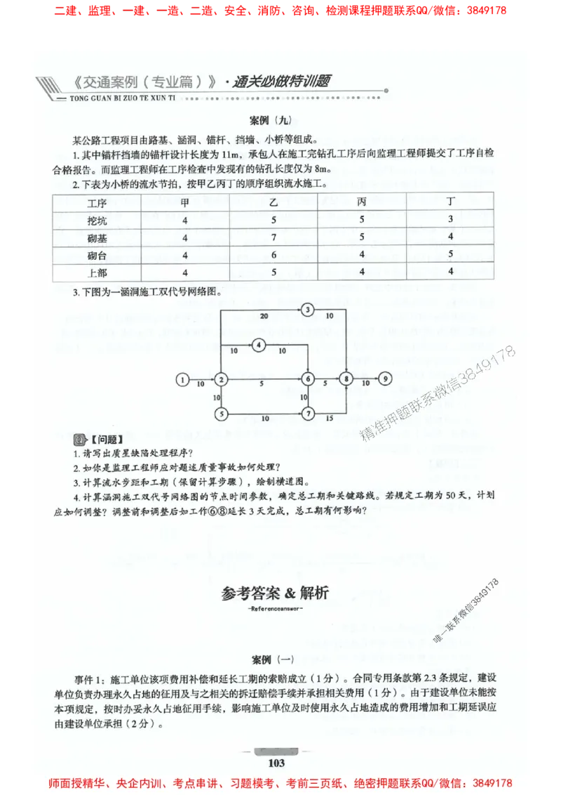 2025年监理交通案例-案例特训题推荐_监理工程师_2025监理工程师_2025年监理工程师SVIP_2025年监理交通案例SVIP_03-习题精析✿实战特训✿模考通关