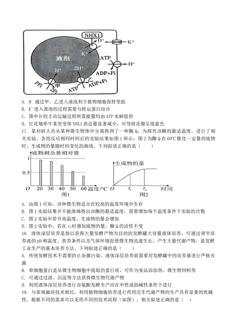 辽宁省七校协作体2026届高三上学期期初联考试题生物Word版含答案_2025年9月_250905辽宁省七校协作体2026届高三上学期期初联考（全科）
