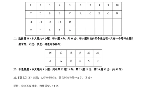 备战2024年高考历史模拟卷02（浙江专用）（参考答案）_2024高考押题卷_92024赢在高考全系列_（通用版）2024《赢在高考&middot;黄金预测卷》（九科全）各八套