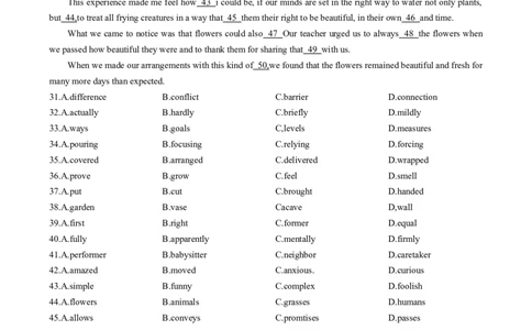 天津市耀华中学2023-2024学年高三上学期第一次月考英语试题(1)_2023年10月_0210月合集_2024届天津市耀华中学高三上学期10月月考_天津市耀华中学2024届高三上学期10月月考英语