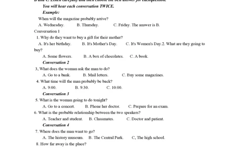 2010年高考英语试卷（湖南）（空白卷）_英语历年高考真题_新&middot;PDF版2008-2025&middot;高考英语真题_英语（按省份分类）2008-2025_2008-2025&middot;（湖南）英语高考真题