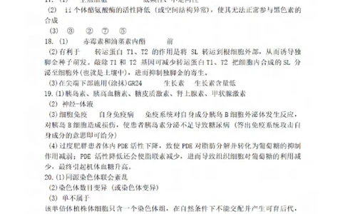 1月生物答案&mdash;定稿(1)_2026年1月_260111重庆市西南大学附属中学校2026届高三上学期1月定时检测（一诊）（全科）_重庆市西南大学附属中学校2026届高三上学期1月月考生物试题（含答案）