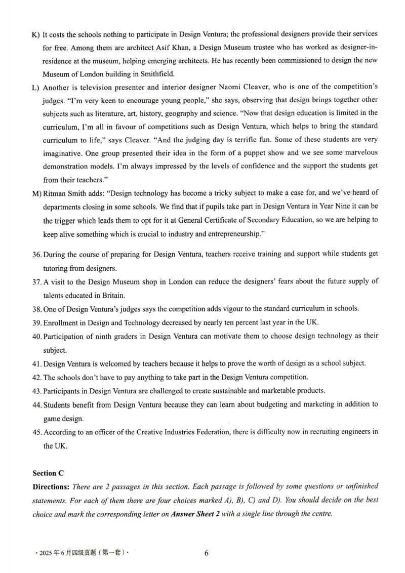 2025.06四级真题第1套_英语四六级整合_英语四六级真题版本二此版为主此文件夹会持续更新_四级真题_1.四级真题+答案解析+听力音频(1989-2025)_32025年6月（真题＋答案）_541