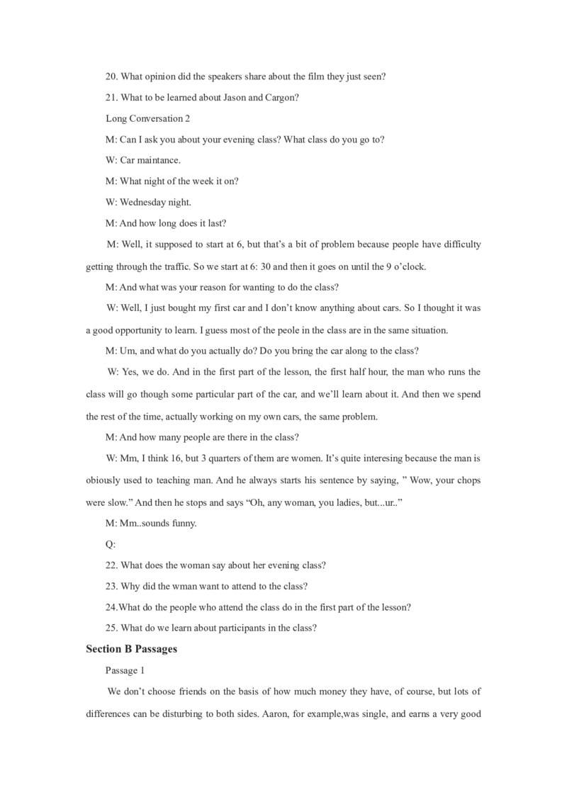 2012年12月英语四级真题及答案（二）_英语四六级整合_英语四六级真题版本二此版为主此文件夹会持续更新_四级真题_1.四级真题+答案解析+听力音频(1989-2025)_2012年12月CET4