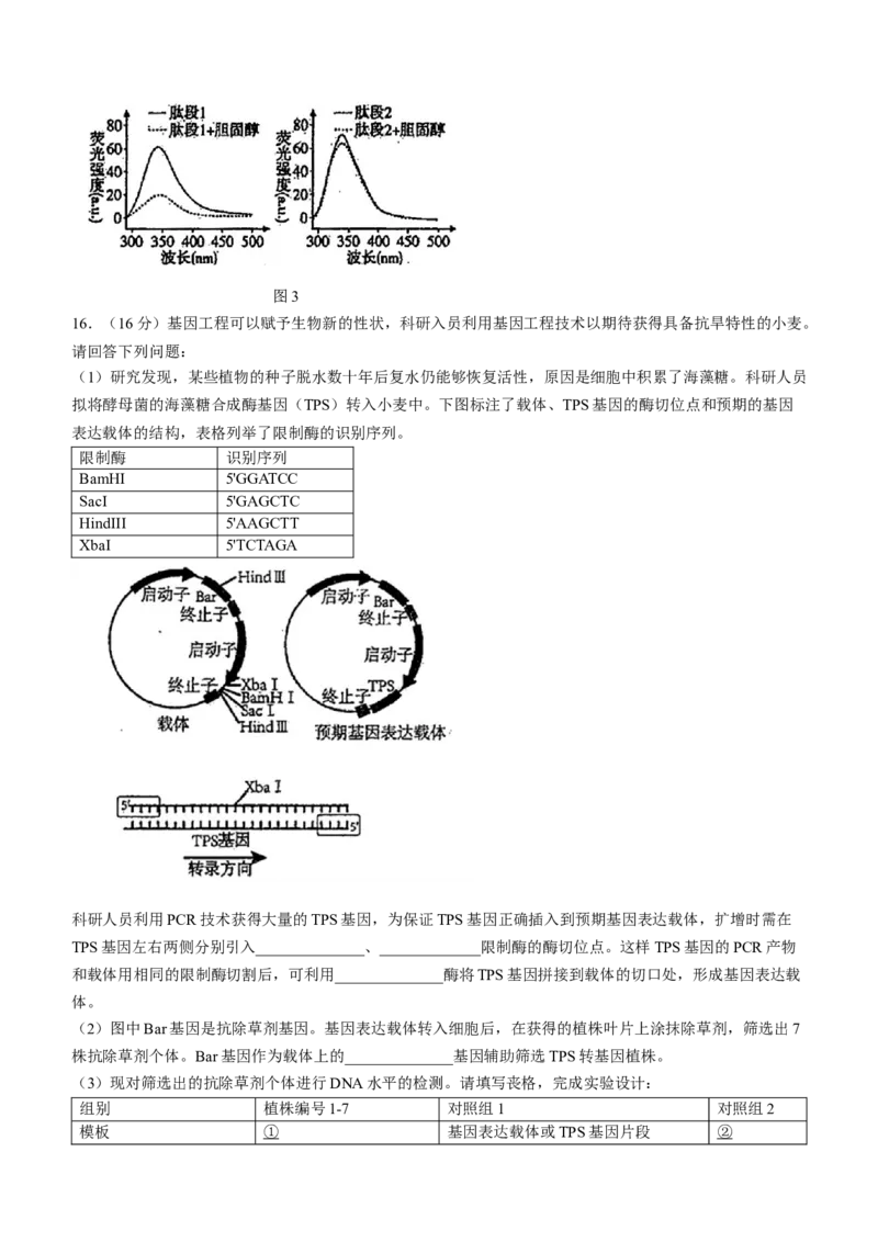 天津市南开中学2024届高三上学期第一次月考生物(1)_2023年10月_01每日更新_30号_2024届天津市南开中学高三上学期第一次月考