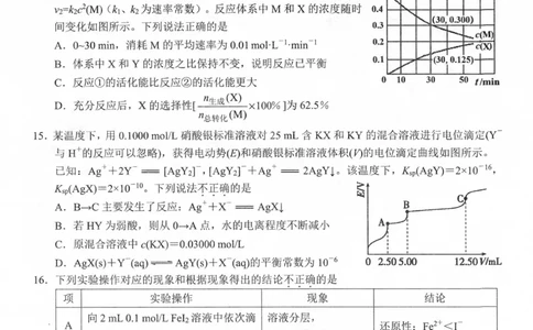 2024届Z20名校联盟（浙江省名校新高考研究联盟）高三第一次联考化学(1)_2023年8月_028月合集_2024届浙江省名校新高考研究联盟（Z20名校联盟）高三第一次联考