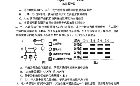 南开中学（高三上学期）第二次月考（生物）2025-2026学年试卷(1)_2026年1月_260103天津市南开中学2025-2026学年高三上学期第二次月考