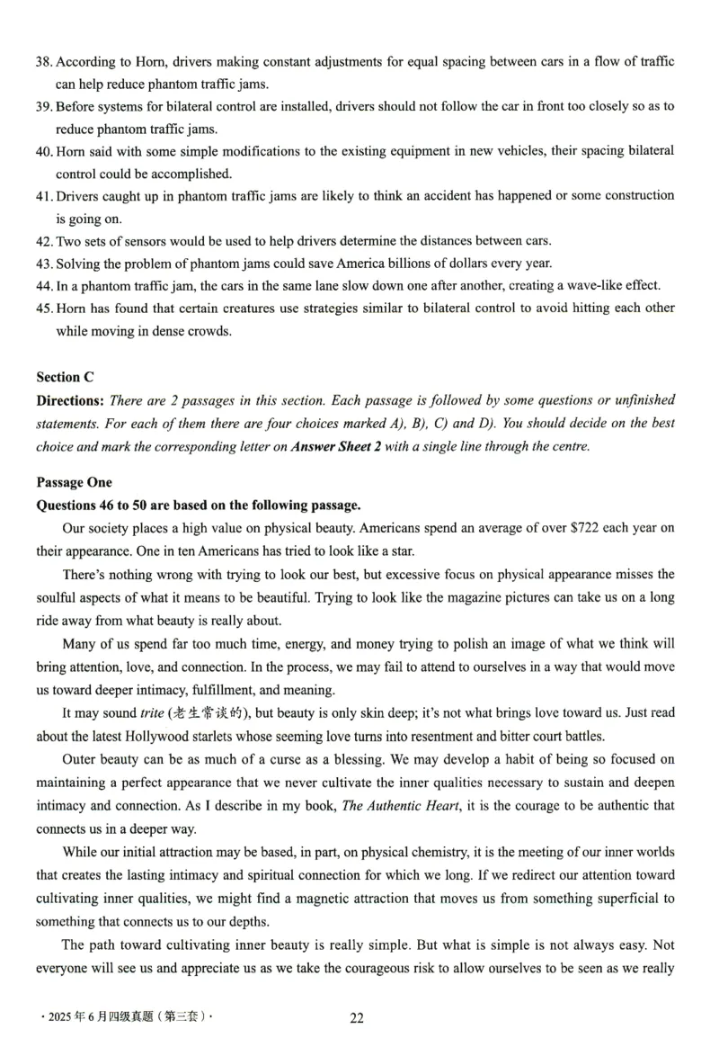 2025.06四级真题第3套_英语四六级整合_英语四六级真题版本二此版为主此文件夹会持续更新_四级真题_1.四级真题+答案解析+听力音频(1989-2025)_32025年6月（真题＋答案）