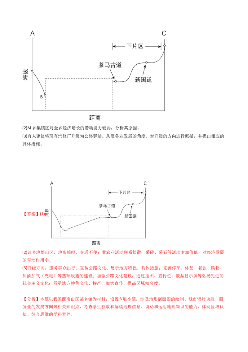 专题11区域产业活动-十年（2014-2023）高考地理真题分项汇编（解析卷）_近10年高考真题汇编（必刷）_十年（2014-2024）高考地理真题分项汇编（全国通用）