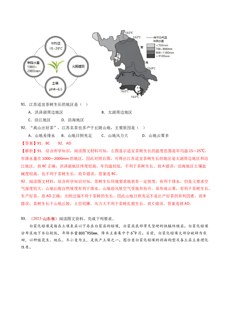 专题11区域产业活动-十年（2014-2023）高考地理真题分项汇编（解析卷）_近10年高考真题汇编（必刷）_十年（2014-2024）高考地理真题分项汇编（全国通用）