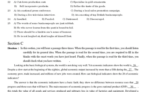 2015年6月大学英语四级真题（一）_英语四六级整合_英语四六级真题版本二此版为主此文件夹会持续更新_四级真题_1.四级真题+答案解析+听力音频(1989-2025)_2015年_2015年06月CET4