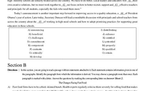 2015年6月大学英语四级真题（一）_英语四六级整合_英语四六级真题版本二此版为主此文件夹会持续更新_四级真题_1.四级真题+答案解析+听力音频(1989-2025)_2015年_2015年06月CET4