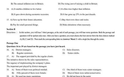 2014年6月年大学英语四级考试真题（三）._英语四六级整合_英语四六级真题版本二此版为主此文件夹会持续更新_四级真题_1.四级真题+答案解析+听力音频(1989-2025)_2014年_2014年06月CET4