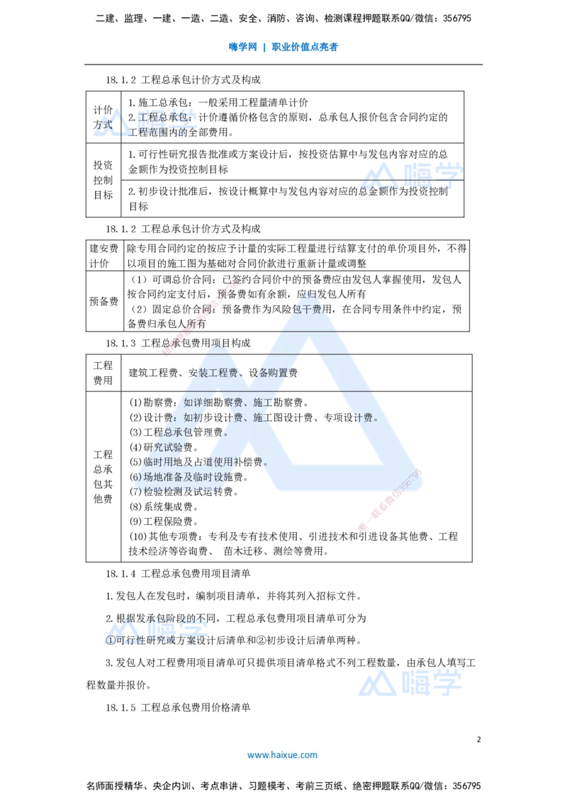 23.2025王晓波-考前拔分速成-第18章工程总承包计价_2026年一级建造师_2026年一建经济_2025年一建经济SVIP_04-冲刺串讲✿考点强化✿小灶集训_14-经济《考前拔分速成》王晓波HX_讲义