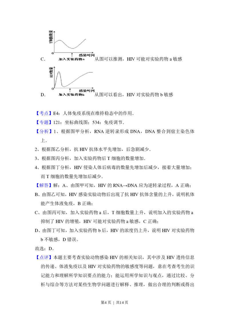 2013年高考生物试卷（新课标Ⅰ）（解析卷）_生物历年高考真题_新&middot;PDF版2008-2025&middot;高考生物真题_生物（按年份分类）2008-2025_2013&middot;高考生物真题
