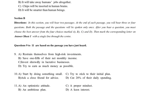 2020年12月六级真题（第1套）_英语四六级整合_英语四六级真题版本一此版本可作为补充_大学英语CET6_X0_01-六级历年真题及答案解析+听力音频_2020年12月CET6题+解+音频_02、真题Word版
